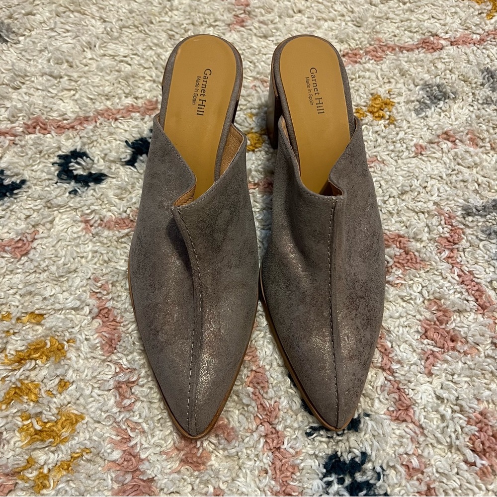 Garnet Hill Maisie Heeled Mules Size 10